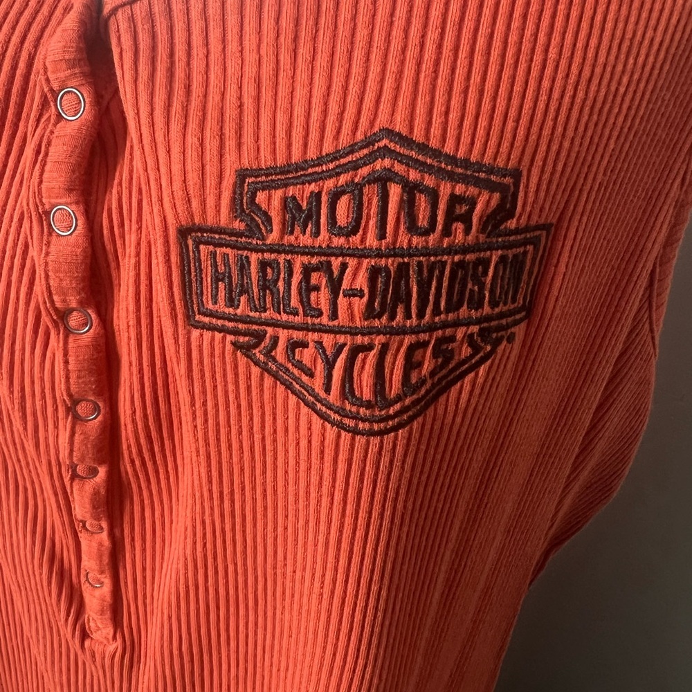 Harley-Davidson Orange Ribbed Top/one piece